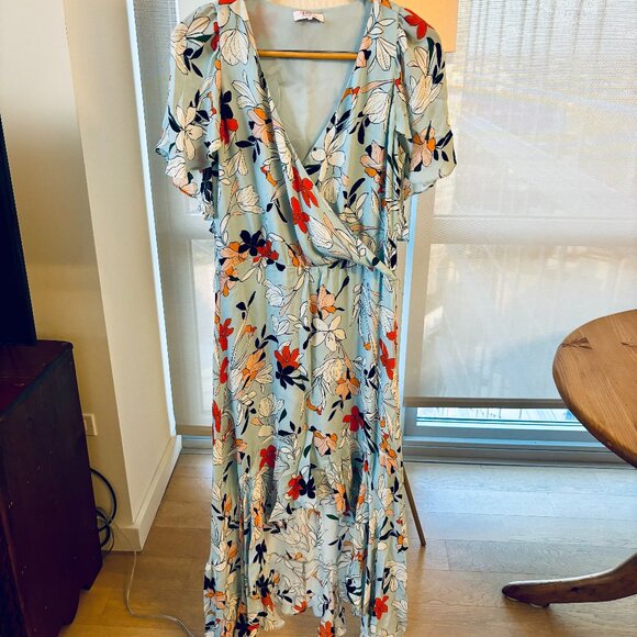 Parker Demi High-Low Silk Dress - Picture 2 of 10